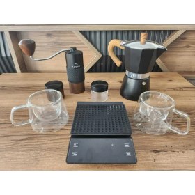 Resim Feyza Design Italyan Tarzında 6'lı Kahve Demleme Seti, Şık ve Fonksiyonel Tasarım 