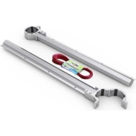 Resim Beyaz Cetinel Çamaşır Kurutma Askısı Yuvarlak Küpeşte Balkon Kurutmalık Metal 