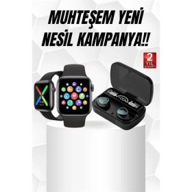 Resim Hobilinka Kaliteli Akıllı Saat ve Kaliteli Bluetooth Kulaklık Anc Özelliği Uzun Pil Ömrü 