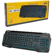 Resim Hello HL-4616 4 Makro Tuşlu 3 Renk Işıklı Gaming Oyuncu Klavye 