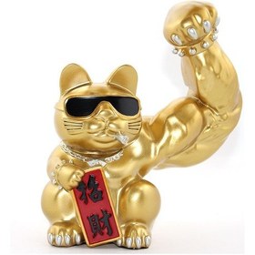 Resim 9023491862521lmr - Larimar Polyester Şanslı Kedi Figürü Model 2 