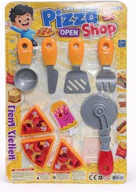 Resim Oyuncak Pizza Shop Mutfak Seti Pizza Dilimleme & Servis Aksesuarları 