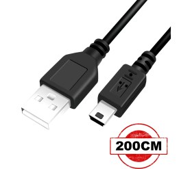 Resim Microcase Mini USB Data Şarj Kablosu Kamera Mp3 Mp4 Ps3 Radyo Navigasyon Şarj Kablosu Piramit Uç 200CM AL4784 