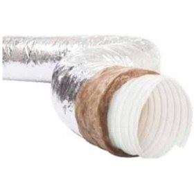 Resim Afs Nonwoven Ses İzoleli Hava Kanalı 100 Mm 2.5 Metre 