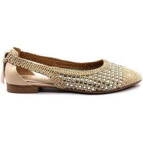 Resim Ayakkabımood Cc 230 Ten Hasır Taşlı Bayan Babet Ayakkabı 001 