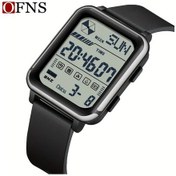 Resim Sunshine022 Ofns Erkekler İçin Siyah Beyaz Digital Analog Su Geçirmez Spor Saati Alarm Kronometre Diğer 