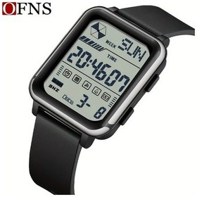 Resim Sunshine022 Ofns Erkekler İçin Siyah Beyaz Digital Analog Su Geçirmez Spor Saati Alarm Kronometre Diğer 