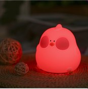 Resim Geeksen Neoglint Sevimli Tavuk Gece Lambası Silikon Civciv Yatak Başucu Bebek Lambası Beyaz 