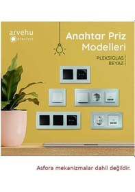 Resim Asfir Schneider Asfora Serisi Pleksiglas Beyaz Beşli Çerçeve Apg105-21 Modeli 