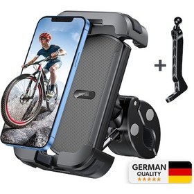 Resim Woyax Holdy Motosiklet Telefon Tutucu Bisiklet Atv Scooter Bağlantılı Telefon Tutacağı Ayna ve Gidon Için 