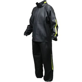 Resim Dikişsiz Fermuarlı Pvc Alt Üst Takım Motorcu Yağmurluğu 