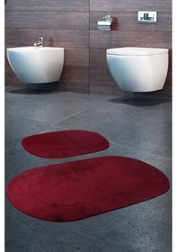 Resim Rixos Mürdüm 2'li Banyo Halısı Paspası Seti Kaymaz Deri Tabanlı Kırmızı 