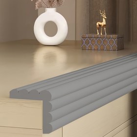 Resim 2 Metre PVC Köşe Koruyucu Şerit, Çarpışma Önleyici Masa Kenarı Koruyucu, Duvar ve Yatak Köşesi Güvenlik Tamponu Yapışkanlı Arka Yüzeyli 