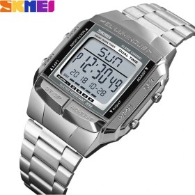 Resim Hanyang Gümüş Skmeı Erkekler Izle Moda Dijital Spor Saatler LED Elektronik Saatler Erkekler Üst Marka Lüks Su Geçirmez Kol Saati Erkek Saat (Yurt Dışından) 