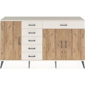 Resim Arges Konsol 3 Raflı 6 Çekmeceli 3 Kapaklı 176x30x99 Aytaşı-çam/aytaşı Atlas Çam/aytası - Aytası 