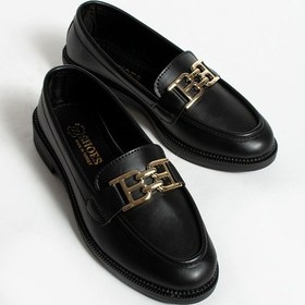 Resim Tegan Kadın Loafer Makosen Casual Toka Detay Günlük Ayakkabı Siyah 