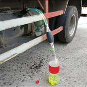 Resim PVC Hortumlu Benzin Sifon Pompası, Evrensel Yakıt, Yağ ve Su Transferi El Pompası, Dayanıklı El Kolu, 360° Dönebilen Nozul ve Hava Giriş Valfi ile 