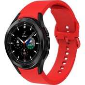 Resim Galaxy Watch 4 44mm KRD-50 Uyumlu Zore Kordon-Kırmızı 
