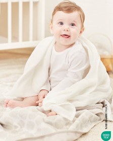 Resim İrya Bebe Marin Çok Amaçlı Müslin Örtü Beyaz 120x120 cm 