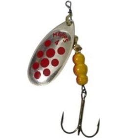 Resim Mepps Comet Aglia Gümüş-kırmızı No:4 Döner Kaşık 