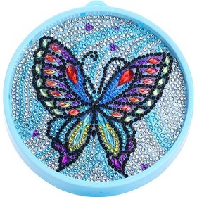 Resim Youmex Ev Dekorasyonu Led Lambalı 5d El Yapımı Pırlanta Tablo, Kelebek Desenli 15x15cm, 9 Led Işık, Ev Ve Oda Aydınlatma Pil Dahil Değil Diğer 