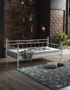 Resim Unimet Maze Daybed Tek Kişilik Sedir Metal Karyola 90x200 Beyaz 