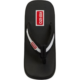 Resim Kenzo Logo-Patch Striped Flip Flops 