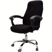 Resim 1 adet Ofis Fermuarlı Sandalye Kılıfı, Dönebilen, Yüksek Sırtlı, Yönetici Sandalyeleri Çizilmeye Karşı Dayanıklı ve Kolay Kurulum ve Çıkarma, Ofis, Ev veya Çoklu Renkler Mevcut, Nefes Alabilen Yıkanabilir Sandalye Kılıfı 