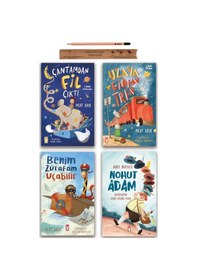 Resim Timaş Çocuk Çantamdan Fil Çıktı - Uzaya Giden Tren - Benim Zürafam Uçabilir - Nohut Adam Set 4 Kitap 