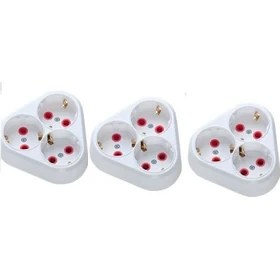 Resim Ayka 3'lü Topraklı Fiş-Priz Safir Golyat 3'lü 