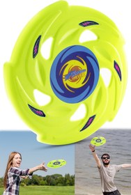 Resim Frisbee Frizbi Fırlatma Diski Disk Atma Oyunu Çocuk Yetişkin Plaj Bahçe Oyuncak 24 Cm Neon Yeşil 
