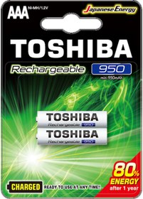 Resim TOSHIBA 950 MAH ŞARJLI İNCE PİL 2Lİ 