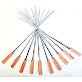 Resim Kanat Şişi Sebze Şişi Kuşbaşı Şişi Saplı 10 Adet 7 Mm 