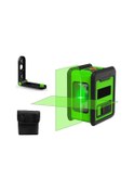 Resim Yeşil Işık 2 Çizgi Lazer Seviyesi, Otomatik Ve Manuel Mod, Ip54 Su Geçirmez, Duvar Tutucu Setiyle Yüksek Hassasiyetli İvme Aracı 