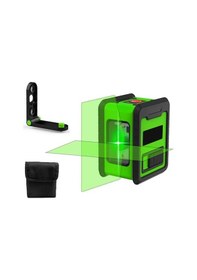 Resim Yeşil Işık 2 Çizgi Lazer Seviyesi, Otomatik Ve Manuel Mod, Ip54 Su Geçirmez, Duvar Tutucu Setiyle Yüksek Hassasiyetli İvme Aracı 