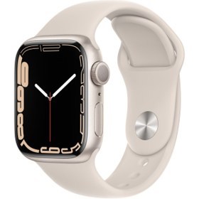 Resim Apple Watch Series 7 41mm GPS Yıldız Işığı Alüminyum Kasa ve Spor Kordon-Regular (Apple Türkiye Garantili) 