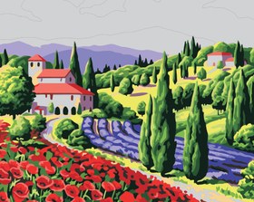 Resim Sayılarla Boyama Seti - Lavanta Bahçesi - 80x100 