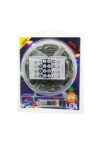 Resim 9mt Kumandalı - Usb Li Rgb Şerit Led 0.4w/m - 20lm/led -20+55 C 5250 
