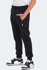 Resim Slazenger LAMIS Unisex Çocuk Fermuar Cepli Siyah Eşofman Altı 
