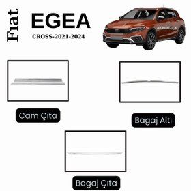 Resim ALMİNOX AUTO PLAST Fiat Egea Cross 2021-2024 Set Cam Çita- Bagaj Alti-bagaj Çita 