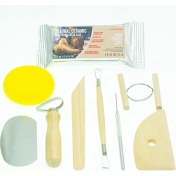 Resim Storemax Ahşap Saplı Seramik ve Kil Hamuru Oyma Şekil Verme Alet Seti Yeni Başlayanlar Için Ceramic Şekillendirme El Aleti Seti (Kırmız Kil/terra Cotta Clay) Pottery Tool Kit 