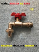 Resim Kare 1/2 Kollu Aç Kapa Bahçe Musluğu Pirinç Musluk 