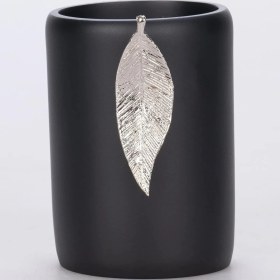 Resim Selim Leaf Diş Fırçalık Siyah Gümüş 