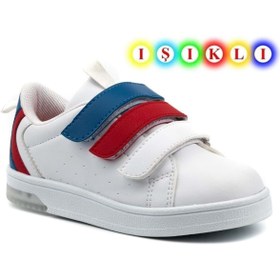 Resim KOCAMANLAR Cool Mami Tomy Işıklı Sneaker Çocuk Spor Ayakkabı Beyaz-kirmizi 