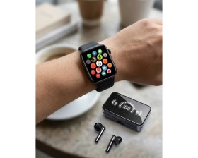 Resim Hsc Bilişim Akıllı Saat ve Bluetooth Kulaklık Seti Amoled Ekran Uzun Batarya ve Kablosuz Kullanım 