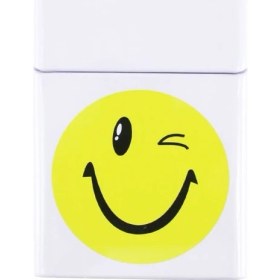 Resim Angelo Smile Metal Kısa Sigara Kutusu Krom (Paket Için) 