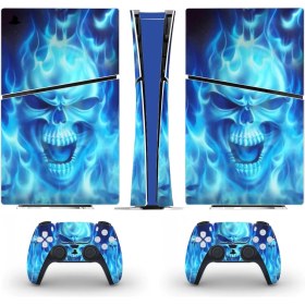 Resim Kt Grup Kafatası Playstation 5 Slim Dijital Versiyon Sticker Kaplama Seti 