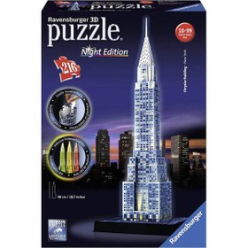 Resim Ravensburger 3 Boyutlu Plastik Işıklı Puzzle Chrysler Binası 125951 
