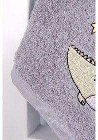 Resim Baveno %100 Pamuk 50X90 Gri Nakışlı El / Yüz Havlusu 