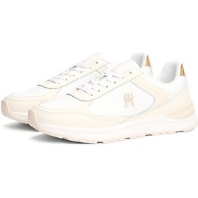 Resim Tommy Hilfiger Casual Fashıon Runner Lth Beyaz Kadın Sneaker Beyaz 